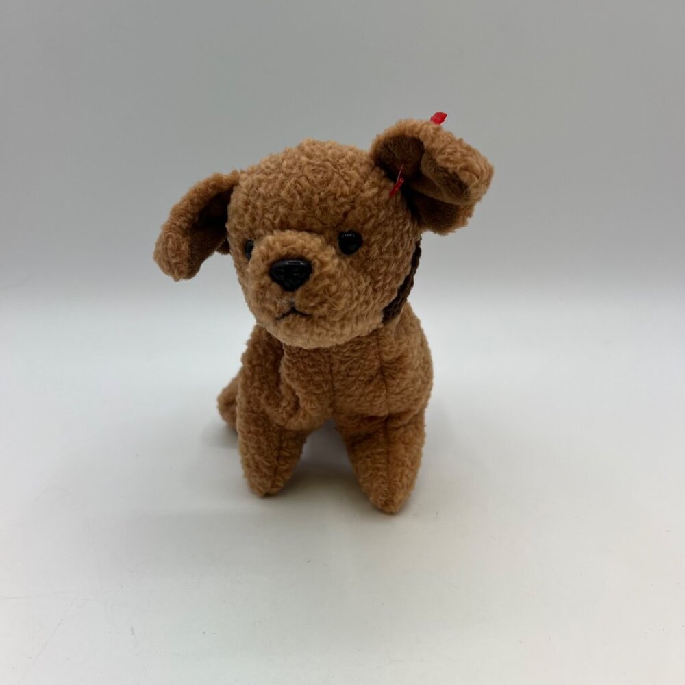 Ty Beanie Babies Collection Tuffy Brown Dog Plush Stuffed Animal